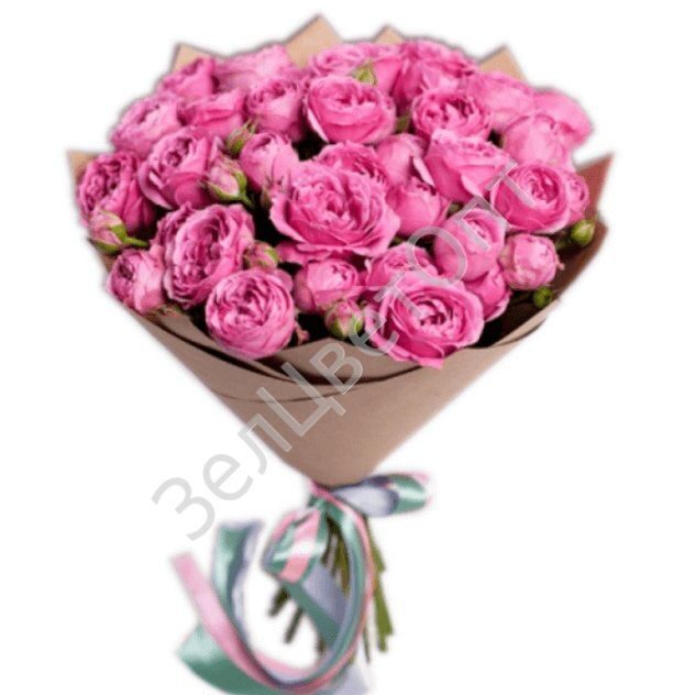 Букет из 9 пионовидных кустовых роз