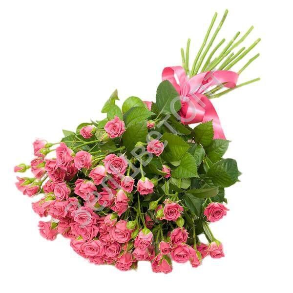 Букет из 11 розовых кустовых роз